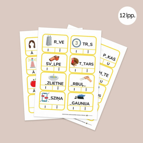 Īso un garo patskaņu diferencēšana - Logopēdiskie materiāli - Audiologopēdija