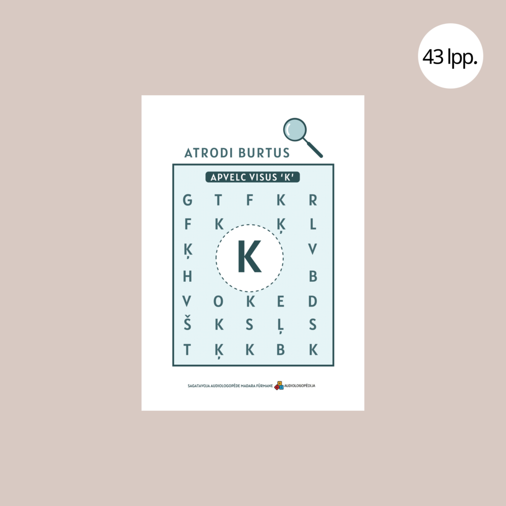Uzdevumu krājums skaņu K un G diferencēšanai un izrunai