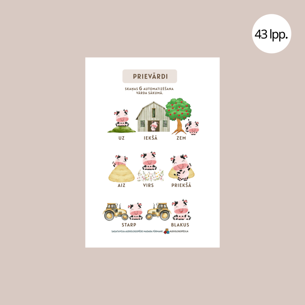 Uzdevumu krājums skaņu K un G diferencēšanai un izrunai