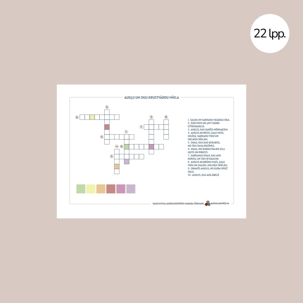 Krustvārdu mīklas bērniem 3