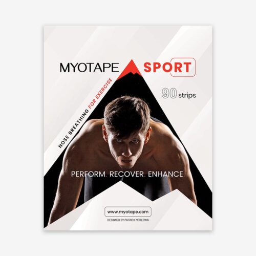 MyoTape Sport –teipi, kas veicina elpošanu caur degunu sporta aktivitāšu laikā.