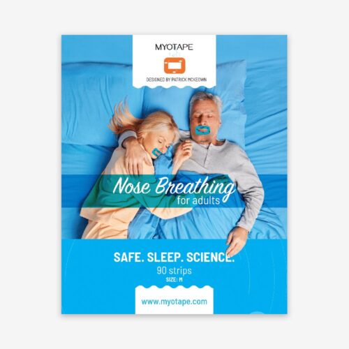 MyoTape pieaugušajiem – teipi, kas veicina elpošanu caur degunu miega laikā.