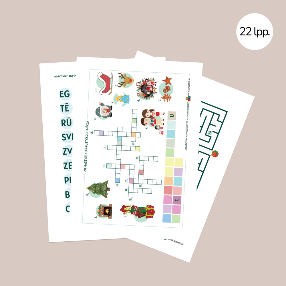 Lasīšanas un rakstīšanas Ziemassvētku uzdevumu krājums