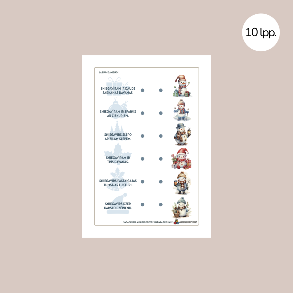 Ziemassvētku lasīšanas uzdevumi - lasi un savieno! 4 Ziemassvētku lasīšanas uzdevumi - lasi un savieno 3