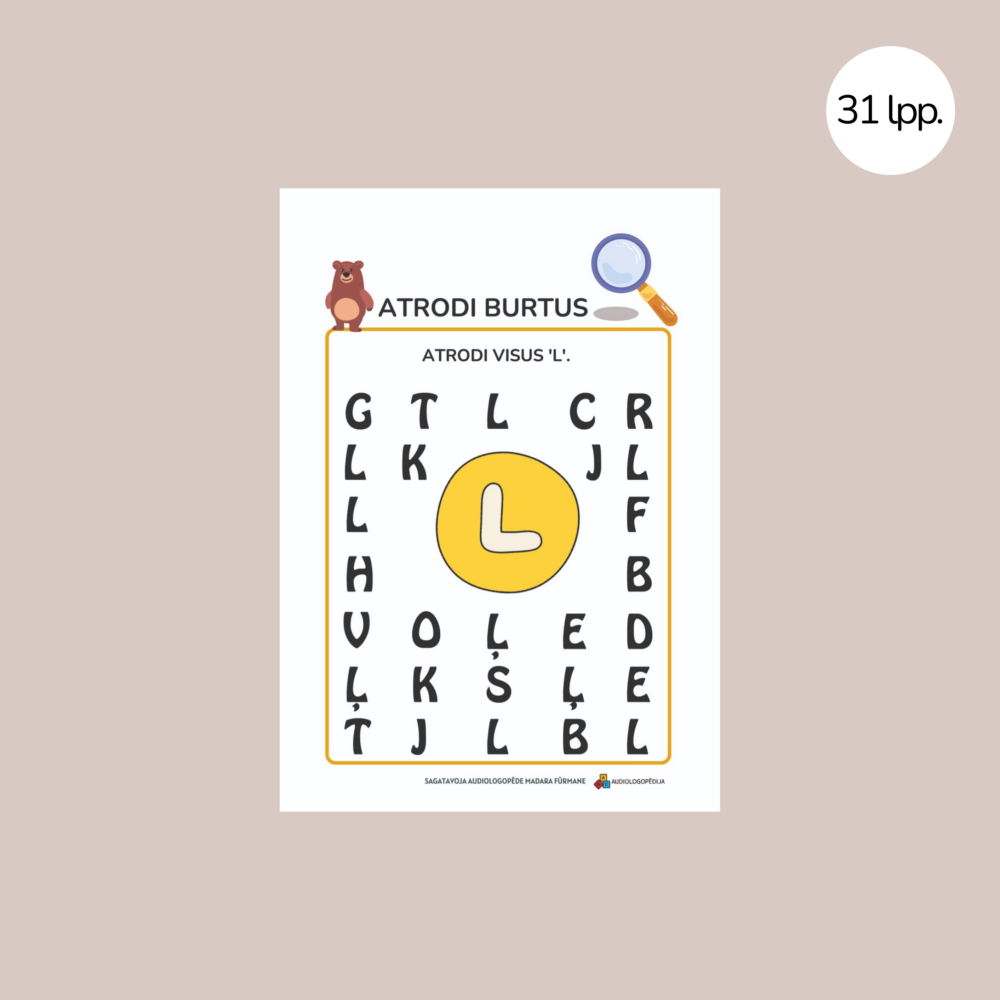 Uzdevumu krājums skaņas L diferencēšanai un izrunai