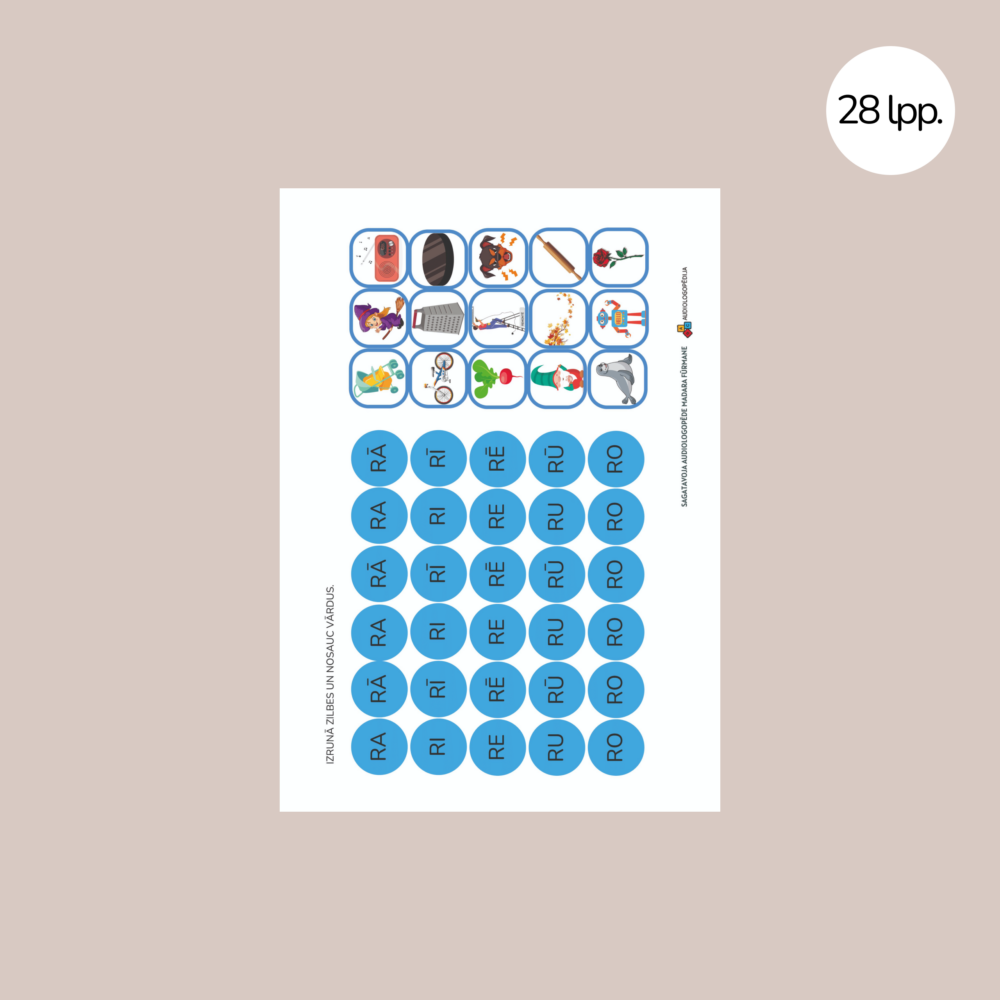 Uzdevumu krājums skaņas R diferencēšanai un izrunai 3 Uzdevumu krājums skaņas R diferencēšanai un izrunai