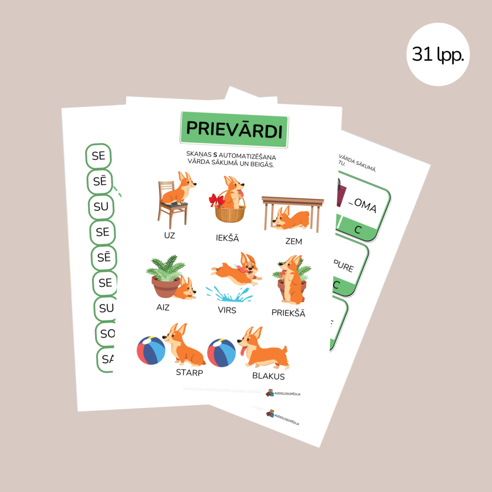 Uzdevumu krājums skaņas S diferencēšanai un izrunai 1 Uzdevumu krājums skaņas S diferencēšanai un izrunai