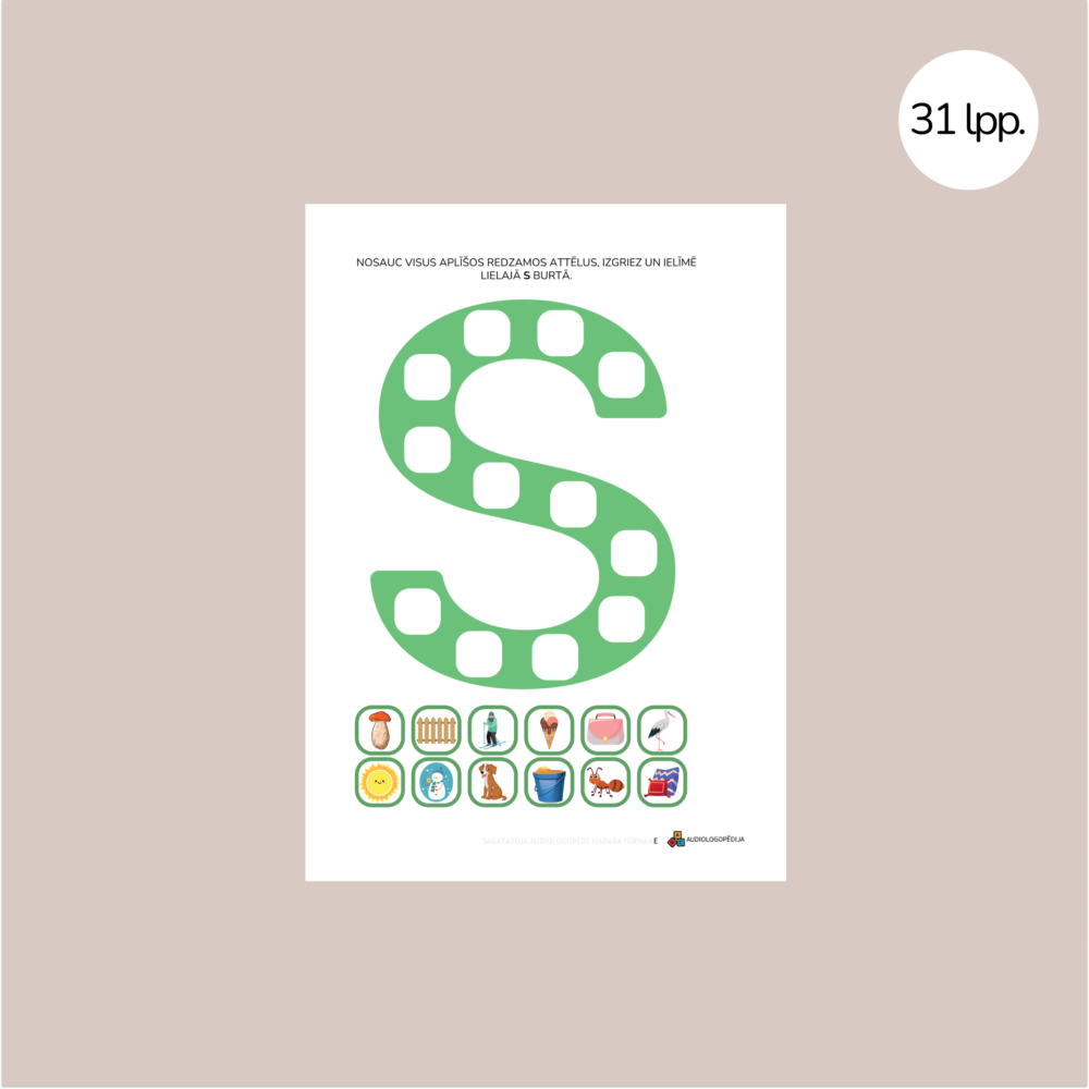 Uzdevumu krājums skaņas S diferencēšanai un izrunai 2 Uzdevumu krājums skaņas S diferencēšanai un izrunai 4