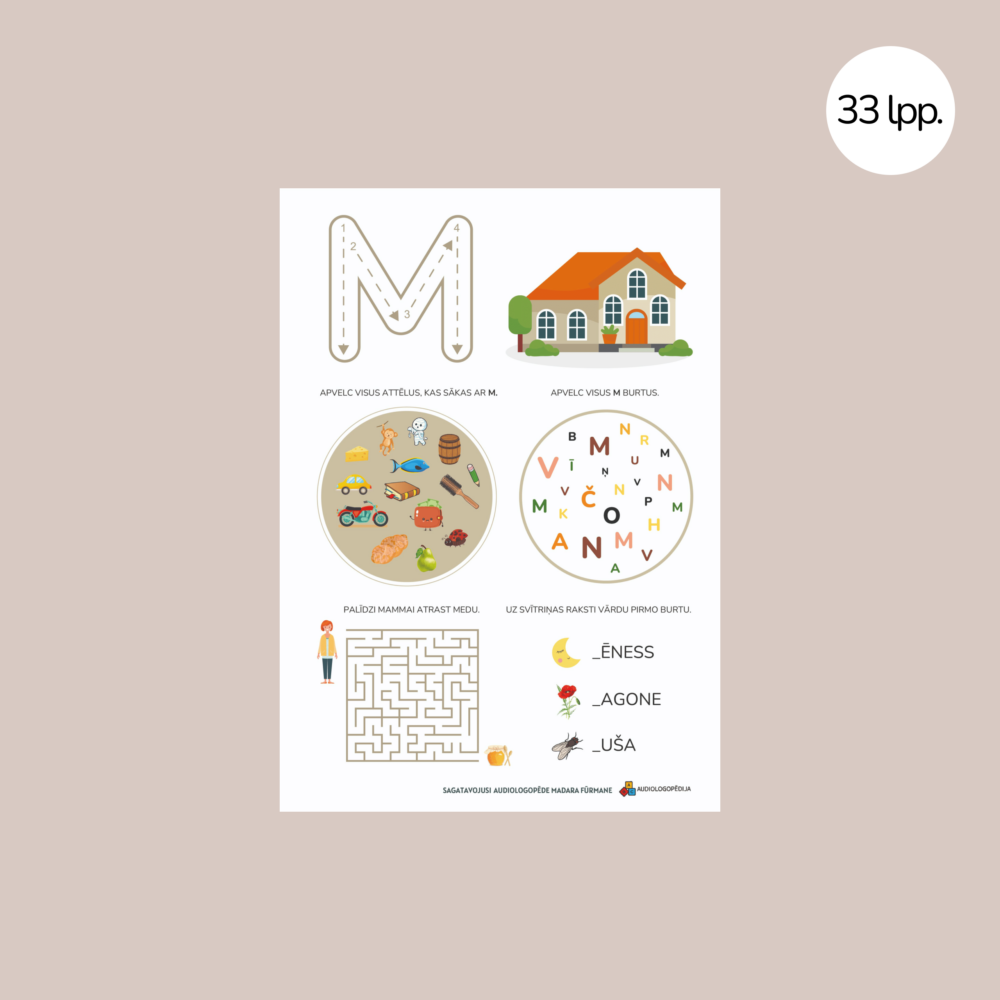 Uzdevumu lapas katram alfabēta burtam 3 Uzdevumu lapas katram alfabēta burtam 3