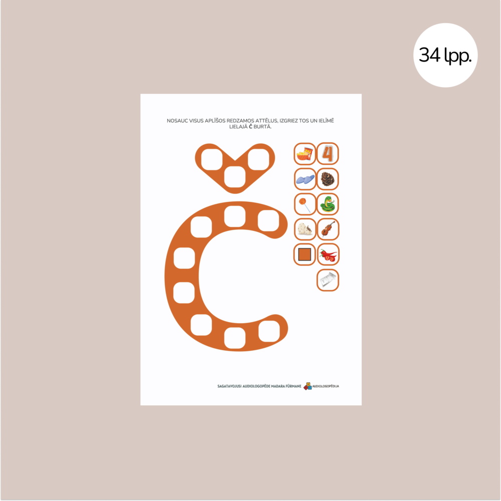 Uzdevumu krājums skaņu č un ķ diferencēšanai un izrunai 2