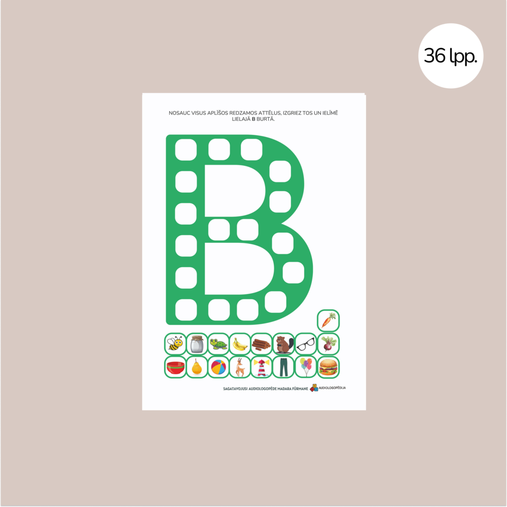 Uzdevumu krājums skaņu B un P diferencēšanai un izrunai 2