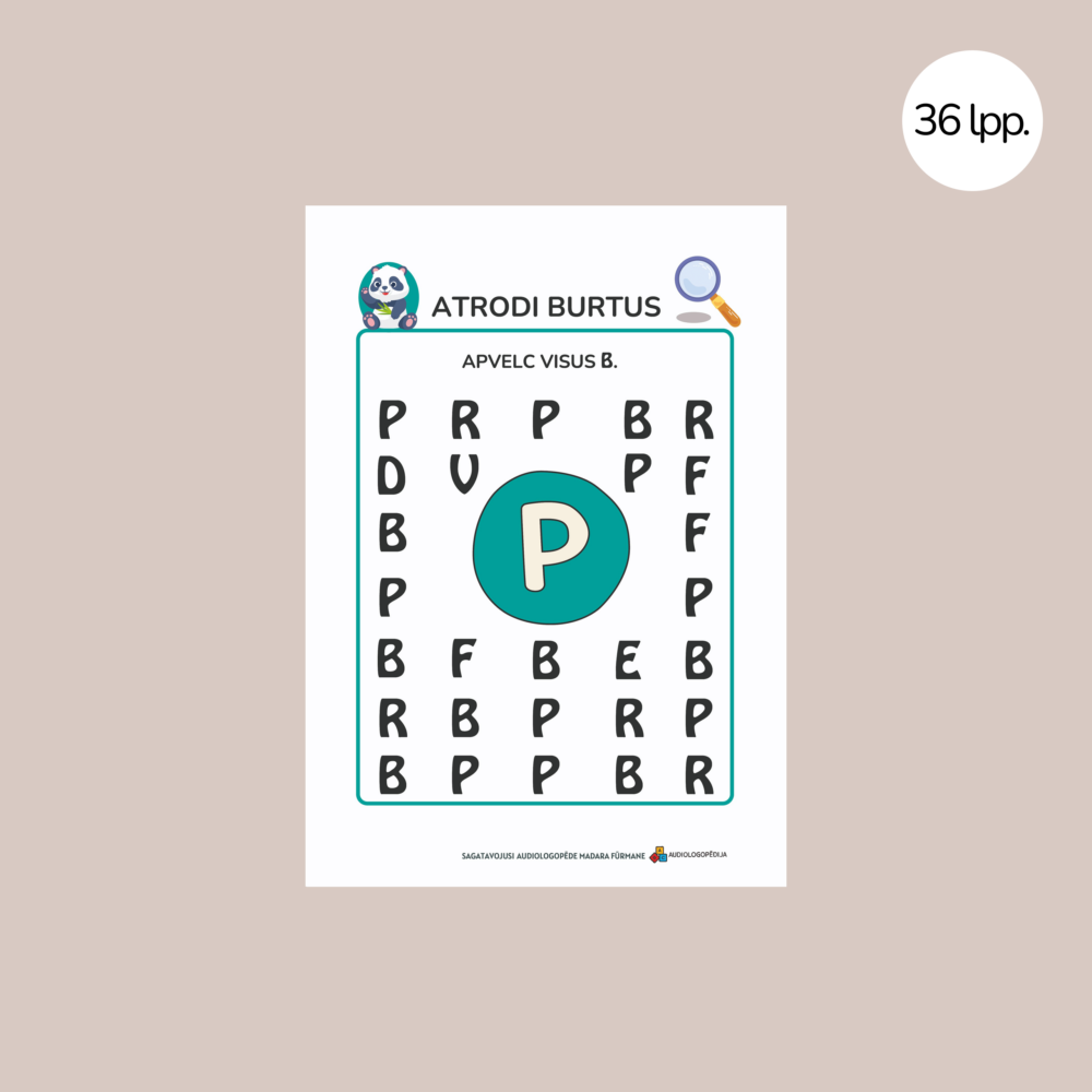 Uzdevumu krājums skaņu B un P diferencēšanai un izrunai 4