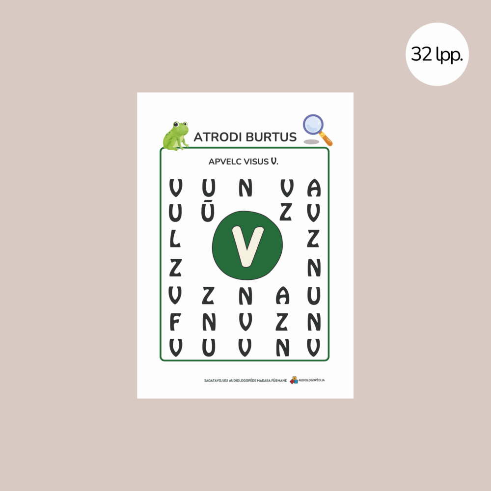 Uzdevumu krājums skaņu F un V diferencēšanai un izrunai 4 Uzdevumu krājums skaņu F un V diferencēšanai un izrunai