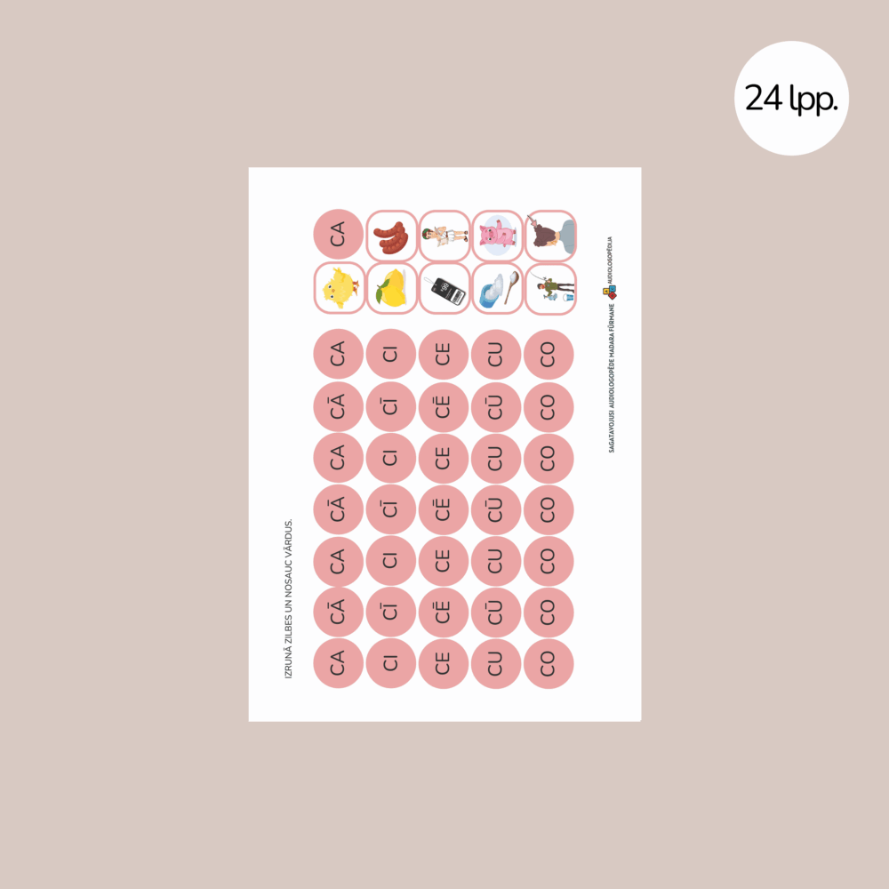 Uzdevumu krājums skaņas C diferencēšanai un izrunai 3