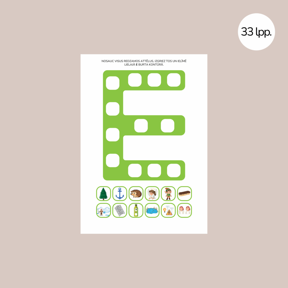 Alfabēts- nosauc visus aplīšos redzamos attēlus, izgriez un ielīmē burta kontūrā 4 Alfabets nosauc visus aplisos redzamos attelus izgriez un ielime burta kontura 2