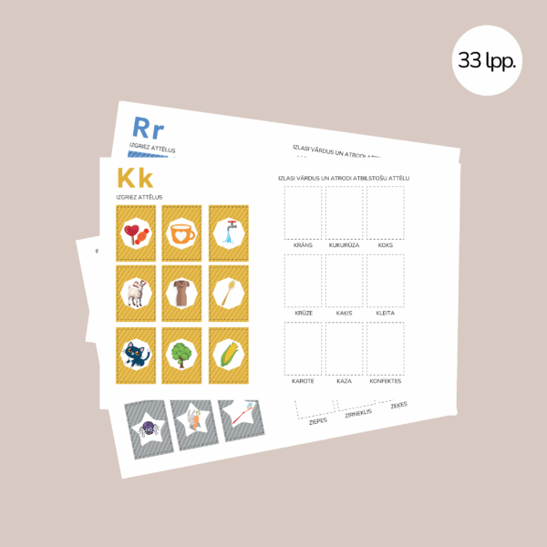 Lasīšanas kartītes katram alfabēta burtam 1 Lasīšanas kartītes katram alfabēta burtam 1