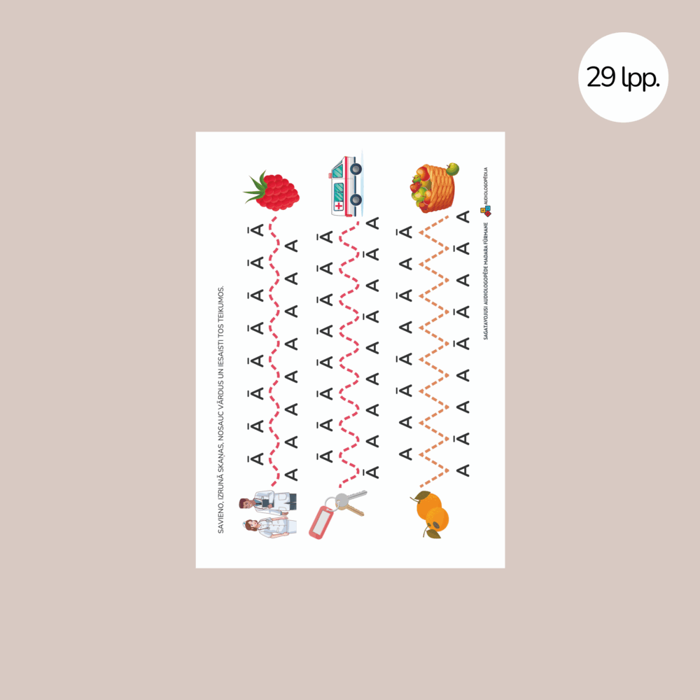 Uzdevumu krājums skaņu A un Ā diferencēšanai un izrunai 3 Uzdevumu krajums skanu A un A diferencesanai un izrunai 3