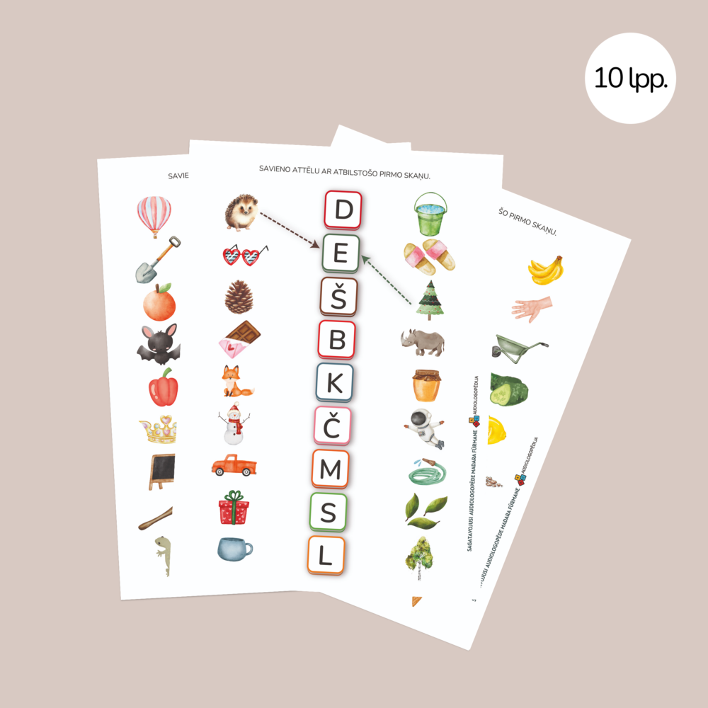 Savieno attēlu ar atbilstošo pirmo skaņu